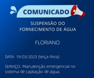 Agespisa realiza manutenção emergencial e suspende fornecimento de água em Floriano