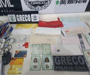 Suspeitos de falsificar cheques são presos em banco no Centro de Teresina