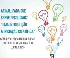 FAESF realiza palestra sobre introdução à iniciação científica