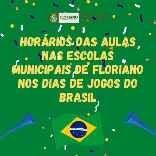 Educação de Floriano flexibiliza horários durante os jogos da seleção