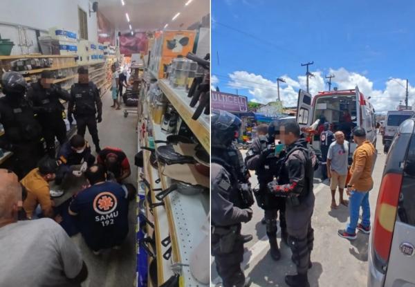Homem em surto é contido após ameaçar funcionários de supermercado em Floriano