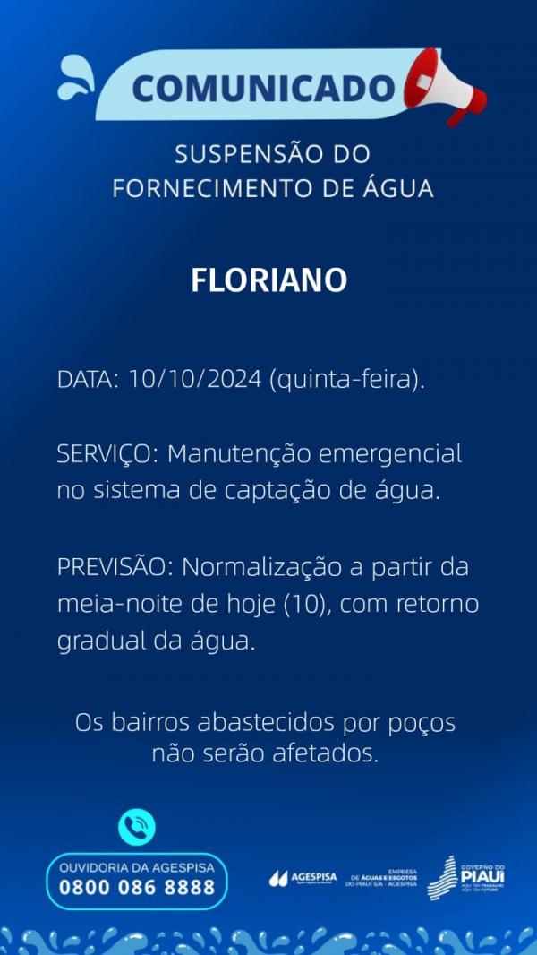 Agespisa realiza manutenção emergencial no sistema de captação de água em Floriano