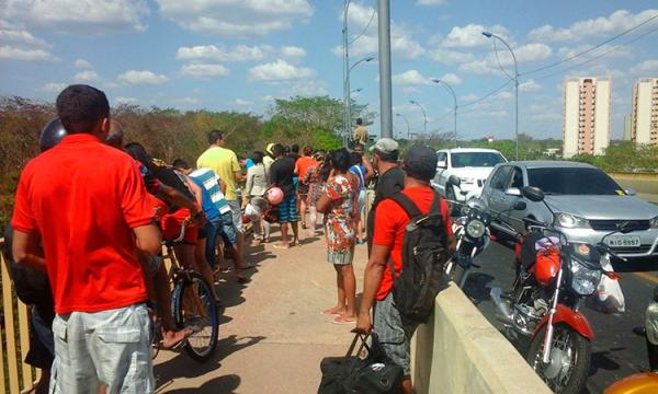 Mulher pula de ponte e sobrevive graças a aguapés e populares