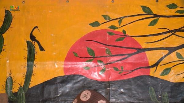 Mural produzido pelo artista Jos&eacute; Ribamar, conhecido como Fogo-Pagou no Piau&iacute;.(Imagem:Reprodu&ccedil;&atilde;o/TV Clube)