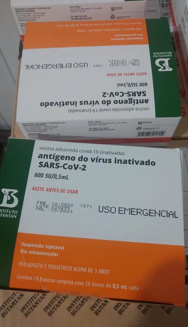 Piauí recebe novo lote de vacinas Coronavac para crianças de 3 a 11 anos