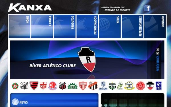 Kanxa p&otilde;e River-PI na lista de clubes patrocinados na temporada 2015.(Imagem:Reprodu&ccedil;&atilde;o/Kanxa)
