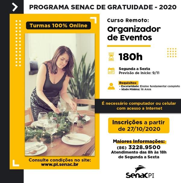 Nova oferta de cursos do Programa Senac Gratuidade(Imagem:Divulga&ccedil;&atilde;o)