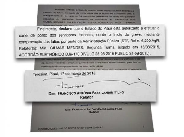 Liminar do TJ-PI autoriza governo a cortar ponto de professores faltosos