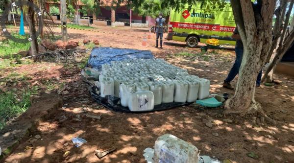 Após acidente com carga química, Semarh proíbe banho, pesca e coleta de água no Riacho Esfolado em Bertolínia(Imagem:Ascom Semarh)