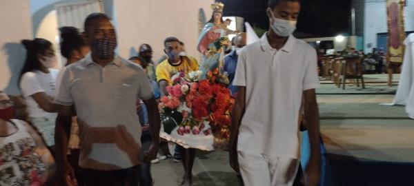 Fi&eacute;is participam do encerramento do tradicional festejo de Nossa Senhora da Guia(Imagem:FlorianoNews)