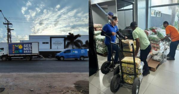 Empresa Asa Norte doa 14 toneladas de alimentos para Sesc Mesa Brasil em Parnaíba