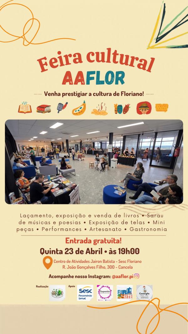 Feira Cultural AAFLOR celebra arte, literatura e talentos locais em Floriano