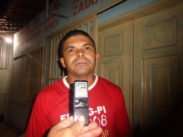 Raimundo Lib&oacute;rio, diretor do Sindicato dos Trabalhadores Rurais em Floriano.(Imagem:FlorianoNews)