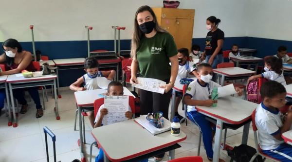 Seman realiza palestra em escolas municipais sobre a Semana da Água. (Imagem:Secom)