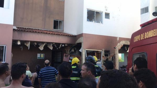 Explos&atilde;o quebrou janelas de outros apartamentos do mesmo bloco, em Teresina.(Imagem:Reprodu&ccedil;&atilde;o/TV Clube)