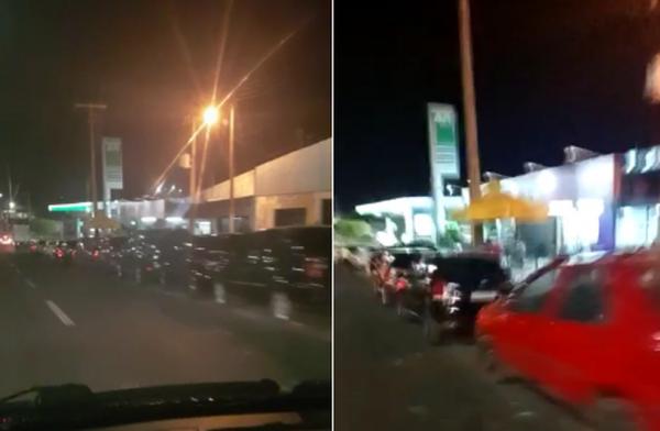 Condutores de Teresina passam a noite em postos para abastecer por R$ 3,50 o litro da gasolina