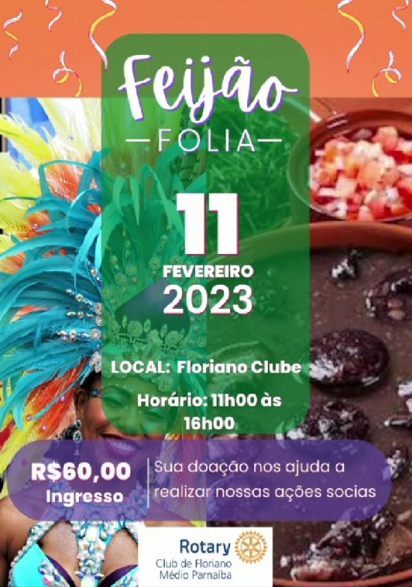 Rotary Club Médio Parnaíba promove o "Feijão Folia" neste sábado (11)