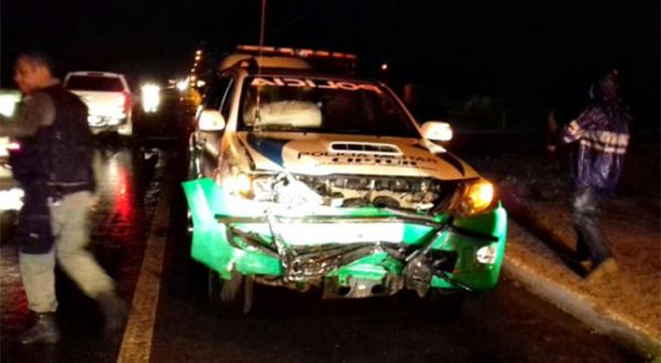 Acidente durante perseguição deixa policial militar ferido na BR-343.(Imagem:Reprodução/PM)