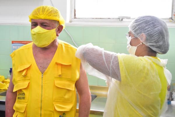 Amarelinho recebeu a primeira dose da vacina no m&ecirc;s de maio(Imagem:Reprodu&ccedil;&atilde;o)