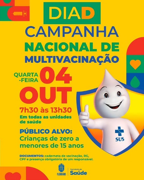 Dia D de Campanha de Multivacinação acontece nesta quarta-feira (04) em Floriano