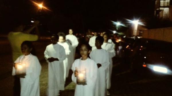Festejo de S&atilde;o Jo&atilde;o Batista &eacute; encerrado com prociss&atilde;o e missa no bairro Taboca.(Imagem:FlorianoNews)