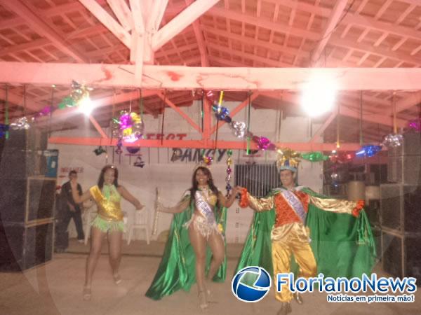 Musa do Carnaval (Noelma Lopes), Rainha do Carnaval (Marana Edny) e Rei Momo (Paulo C&eacute;sar)(Imagem:FlorianoNews)