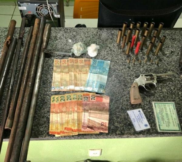 Materiais apreendidos pela PM em Paes Landim.(Imagem:Divulga&ccedil;&atilde;o/PM-PI)