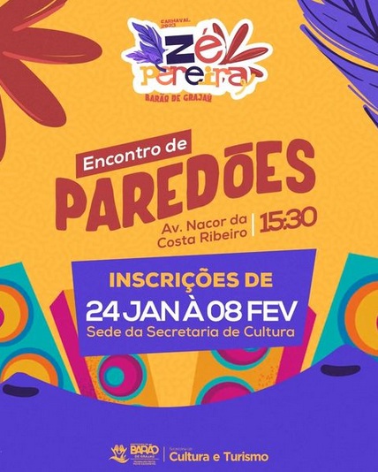 Zé Pereira: Abertas as inscrições para Encontro de Paredões em Barão de Grajaú