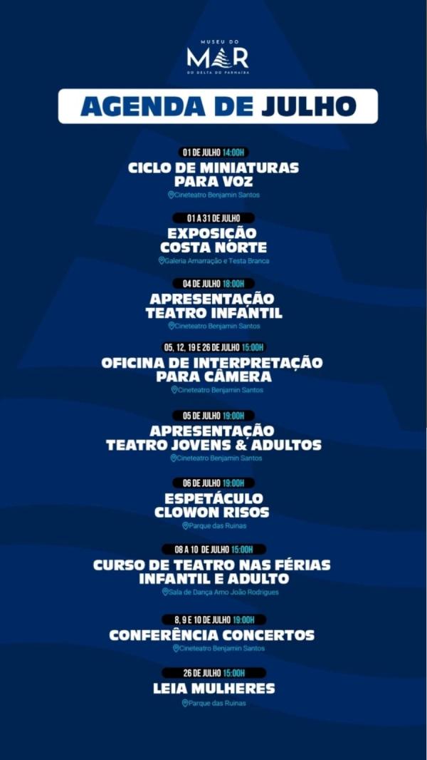  Cultura &agrave; beira-mar: litoral piauiense oferece programa&ccedil;&atilde;o diversificada no m&ecirc;s de julho(Imagem:Divulga&ccedil;&atilde;o)