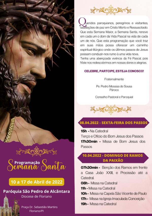 Programa&ccedil;&atilde;o Semana Santa(Imagem:Divulga&ccedil;&atilde;o)