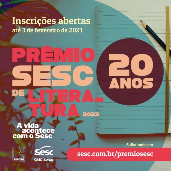 Escritores podem inscrever suas obras gratuitamente nas categorias Conto e Romance