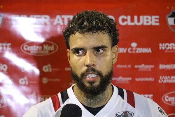 Lucas Mingoti, zagueiro do River-PI, celebra queda de tabu e gol marcado: "Um privilégio"