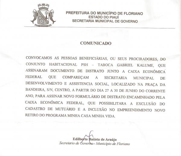 Comunicado(Imagem:Divulga&ccedil;&atilde;o)