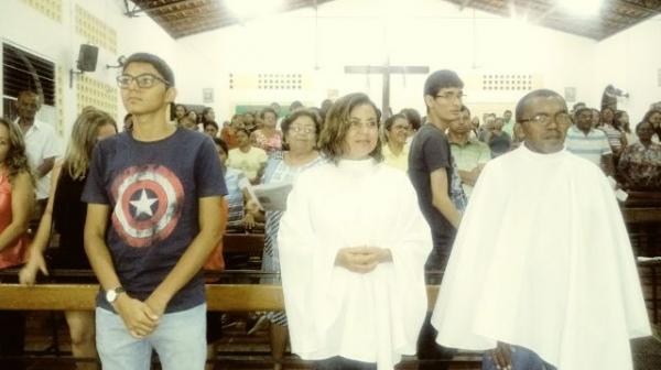 Missa na Igreja de Nossa Senhora das Merc&ecirc;s(Imagem:FlorianoNews)
