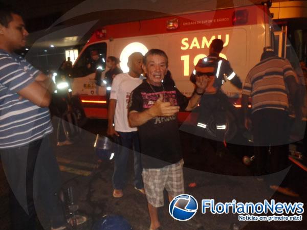 Motociclista envolvido no acidente.(Imagem:FlorianoNews)