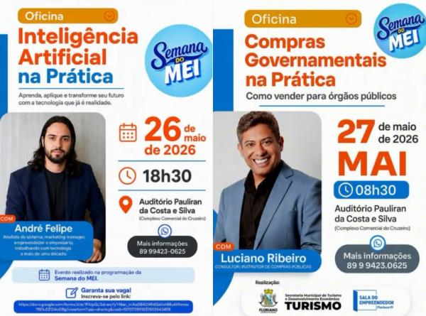 Semana do MEI 2026 oferece oficinas e mutirões gratuitos para empreendedores em Floriano