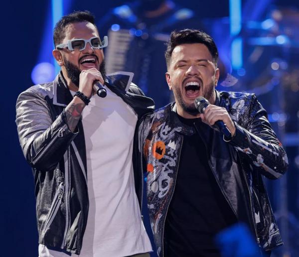 Diego & Victor Hugo gravaram álbum ao vivo em show no Espaço das Américas, na cidade de São Paulo (SP), na noite de quinta-feira, 12 de maio. Ainda no embalo do sucesso da canção(Imagem:Reprodução)