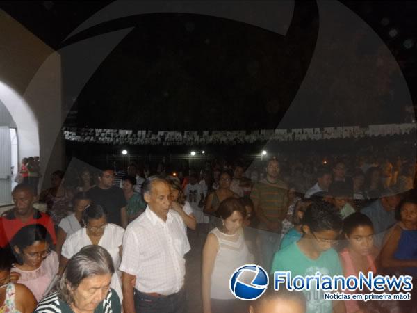 Missa marca encerramento do 13&ordm; Cerco de Jeric&oacute; na Par&oacute;quia Nossa Senhora das Gra&ccedil;as.(Imagem:FlorianoNews)