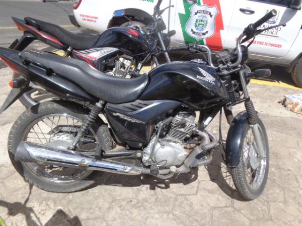 Moto recuperada(Imagem:FlorianoNews)