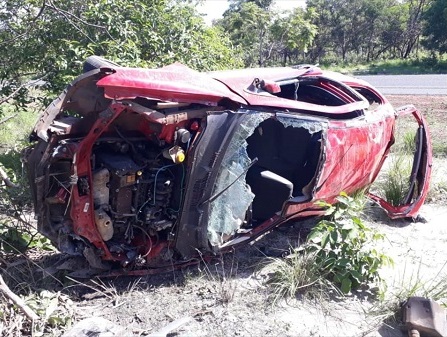 Cinco pessoas ficam feridas em acidente na zona rural de Floriano
