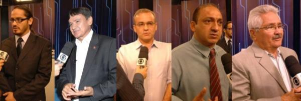 Candidatos &agrave; Prefeitura de Teresina que participaram do debate na TV Clube.(Imagem:Divulga&ccedil;&atilde;o)