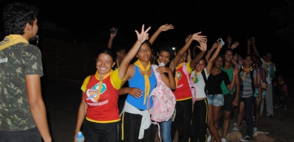 Curti&ccedil;&atilde;o na Jornada de Aventura dos jovens de Floriano.(Imagem:M&eacute;rito Juvenil )