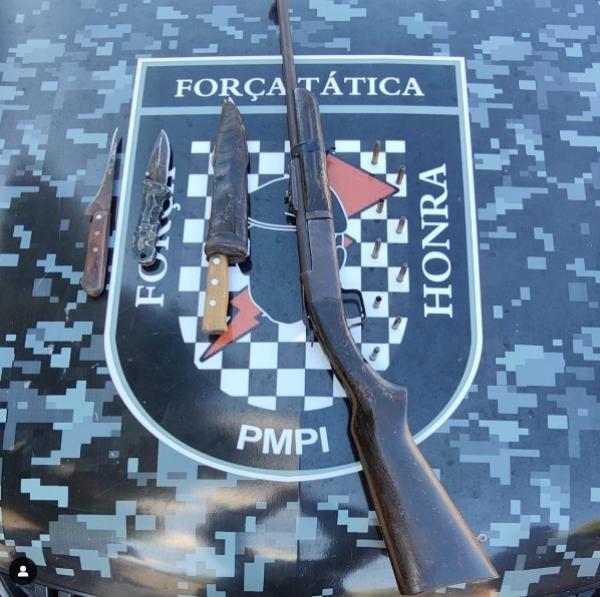 Força Tática realiza apreensão de arma de fogo em posse de indivíduo com deficiência mental