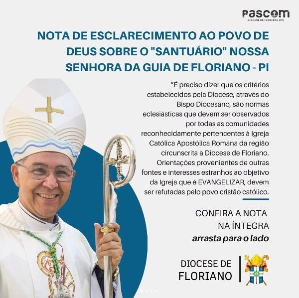 Dom Edivalter emite nota de esclarecimento sobre o "Santuário" Nossa Senhora da Guia de Floriano