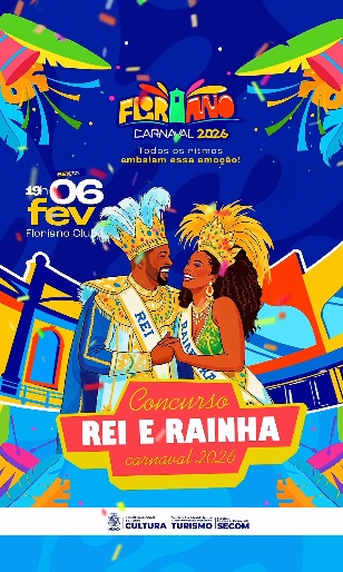 Concurso Rei e Rainha do Carnaval 2026 acontece nesta sexta-feira em Floriano