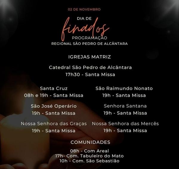 Diocese de Floriano divulga programa&ccedil;&atilde;o para o Dia de Finados(Imagem:Divulga&ccedil;&atilde;o)