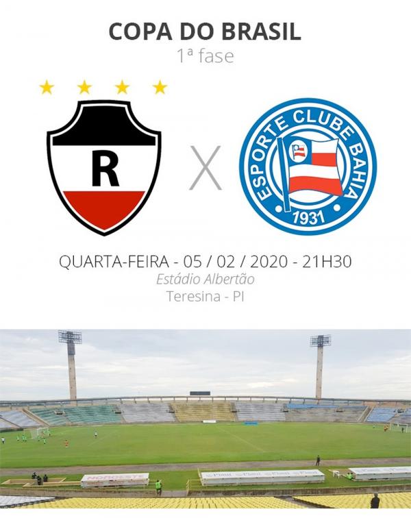 River-PI x Bahia: escalações, onde assistir, desfalques e arbitragem do jogo da Copa do Brasil