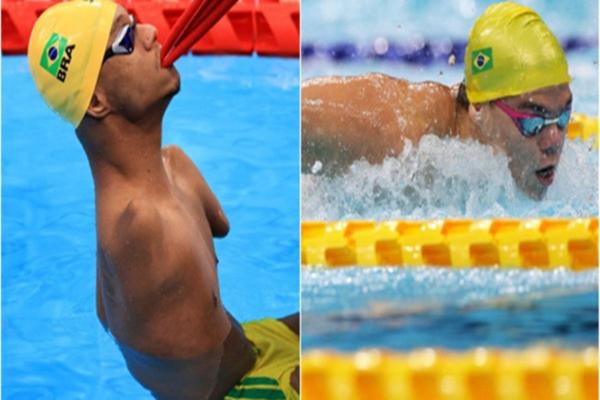 Brasil leva ouro e prata na natação nas Paralimpíadas