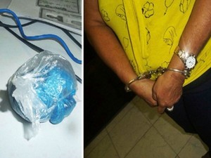 Mãe é presa ao levar maconha dentro de sutiã para filho preso no Piauí