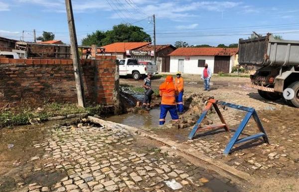 Secretaria de Infraestrutura realiza mutir&atilde;o de limpeza em Bar&atilde;o de Graja&uacute;.(Imagem:Reprodu&ccedil;&atilde;o/Instagram)